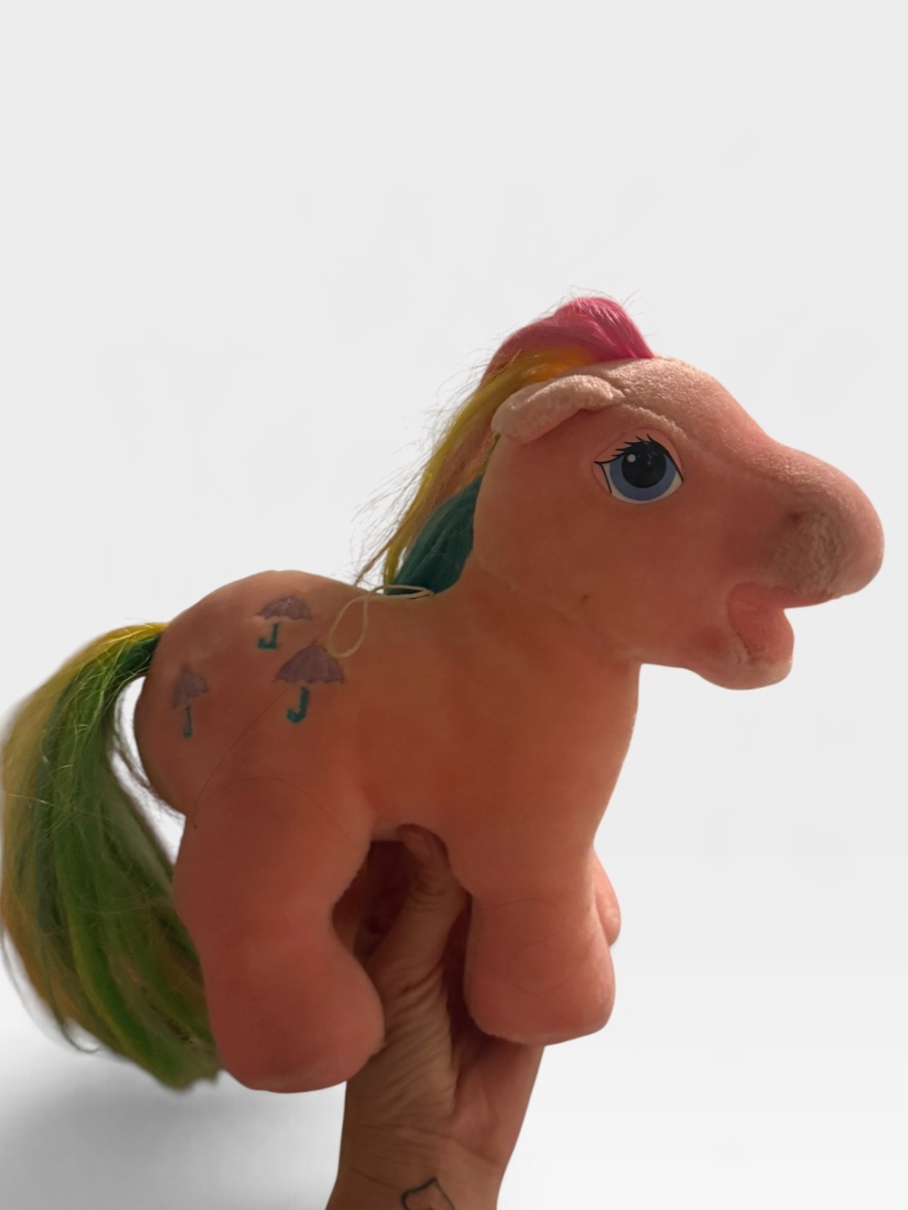 Vintage 1984 Hasbro Softies Parasol My Little Pony plush